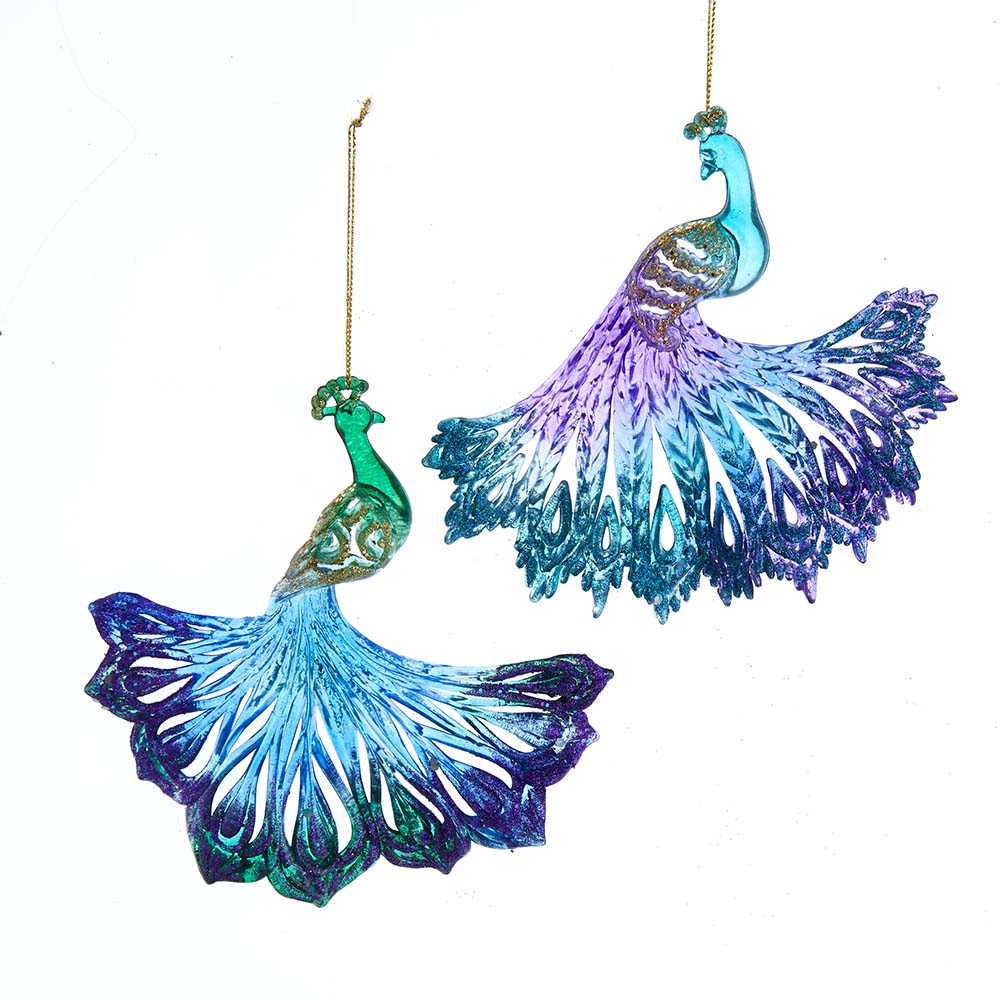 Kurt s adler Ornament Peacock plastic h15 cm - 