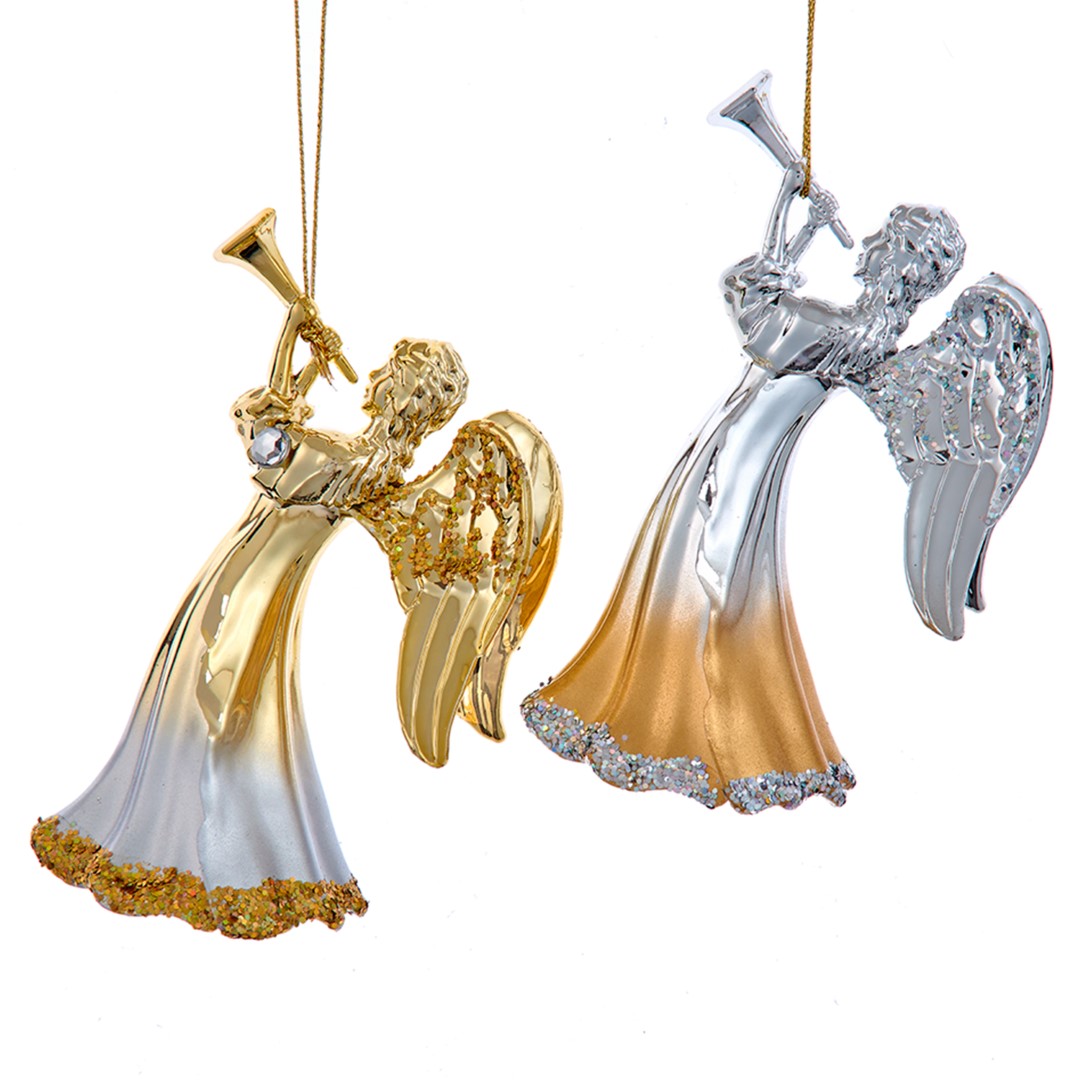 Kurt s adler Ornament plastic goud-zilver engel l15cm II - 