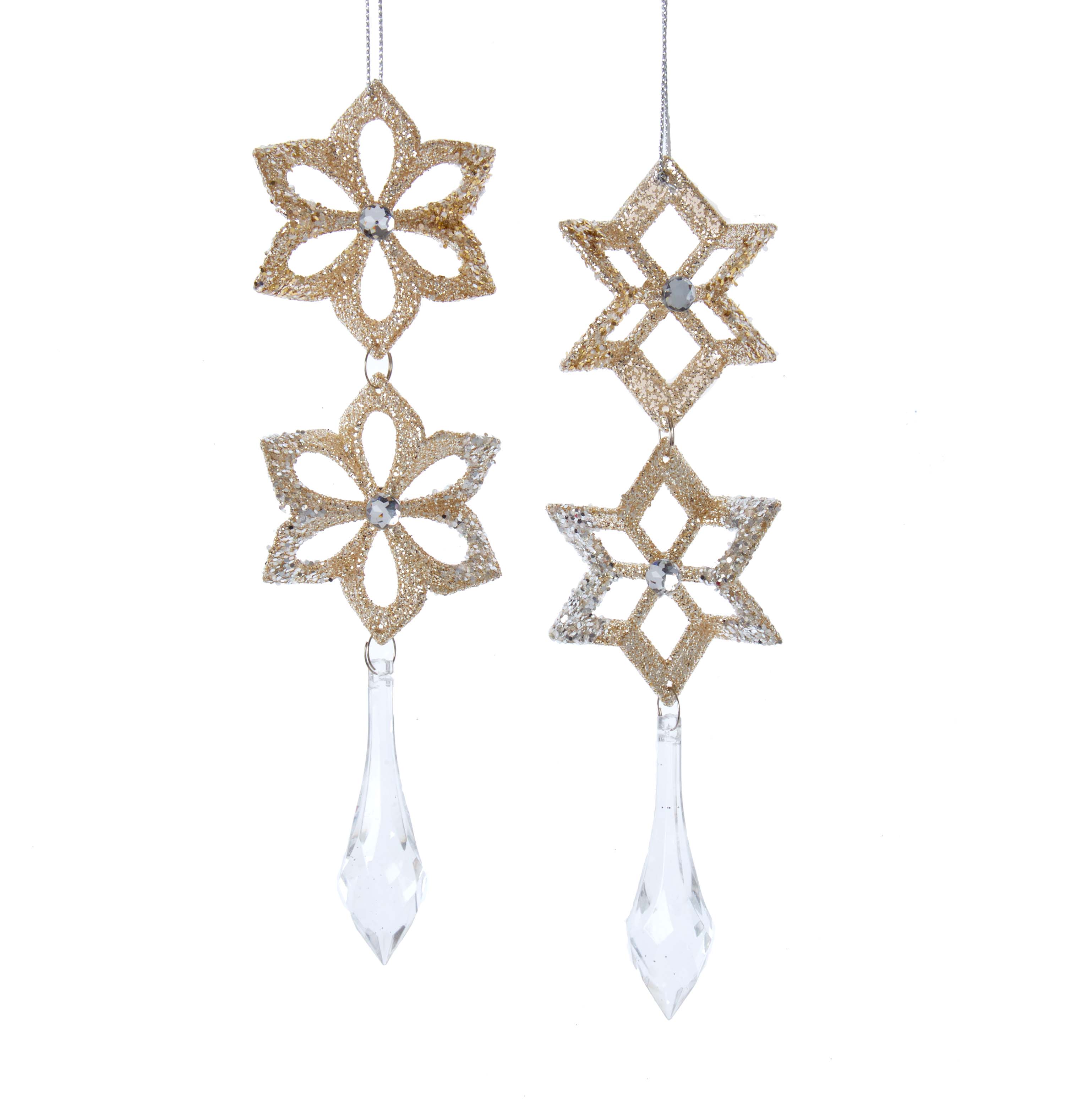 Kurt s adler Ornament plastic hanger goud zilver l19cm - 