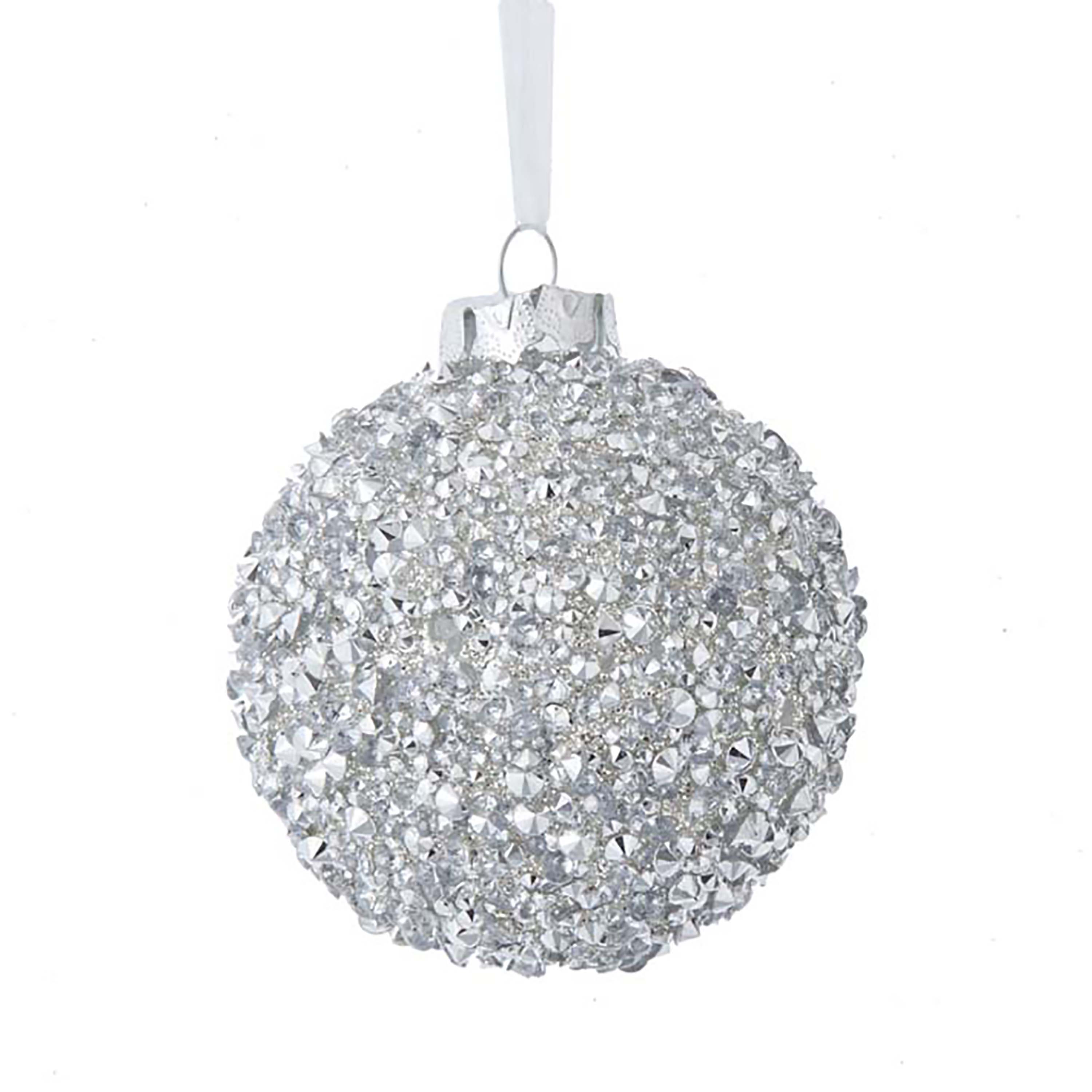 Kurt s adler Ornament White & Silver kunststof h8 cm - 
