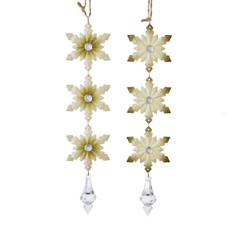 Kurt s adler Orn.plc sneeuwvlok groen l5cm - 