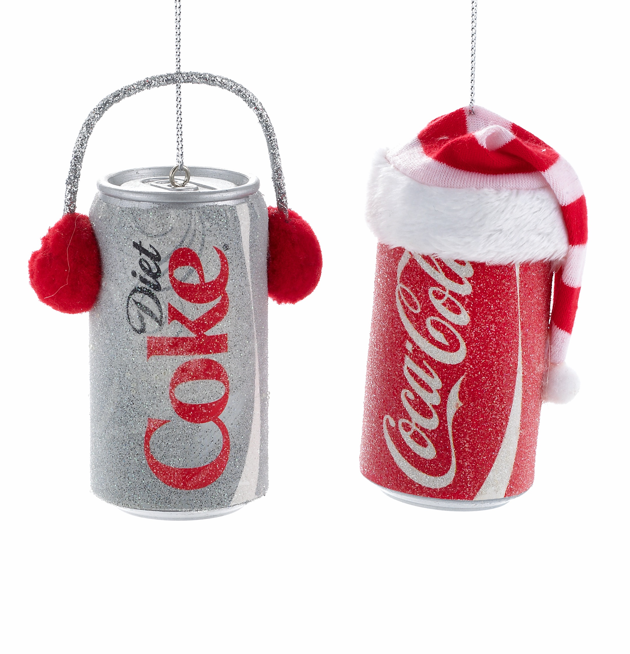 Kurt s adler Coca-Cola Can with Hat & Diet Coke with Ear Muffs 3.5 Inch - 