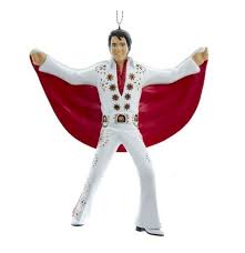 Kurt s adler Elvis Presley in wit pak kersthanger - 
