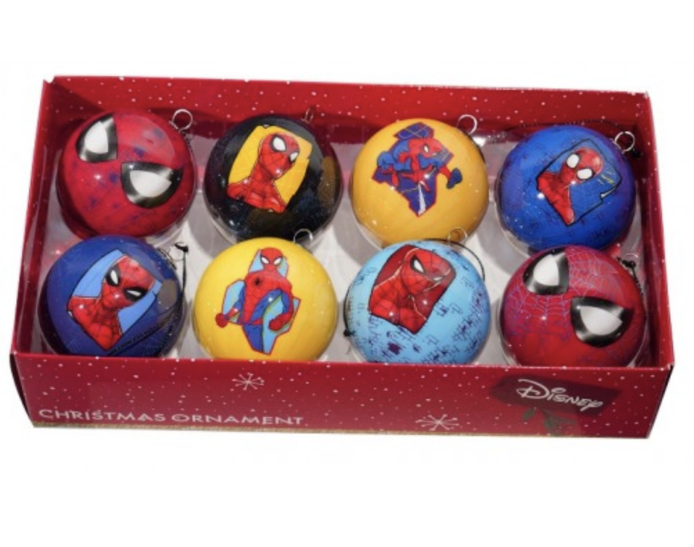 Kurt s adler Box kerstbal plastic d6cm spiderman 8st - 