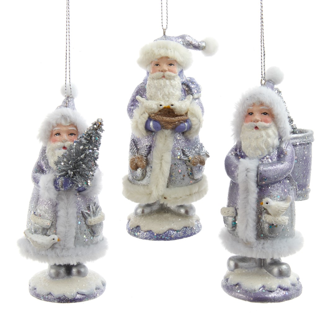 Kurt s adler Ornament plastic lavendel santa l11cm - 