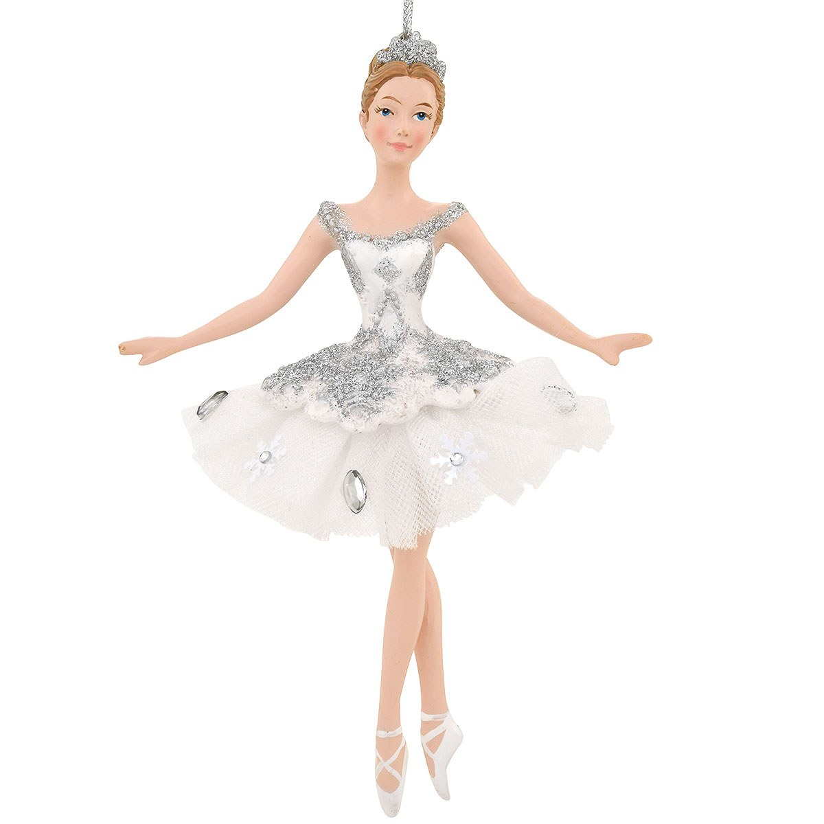 Kurt s adler Resin Snow Queen Ballerina Ornament 5,75 inch - 