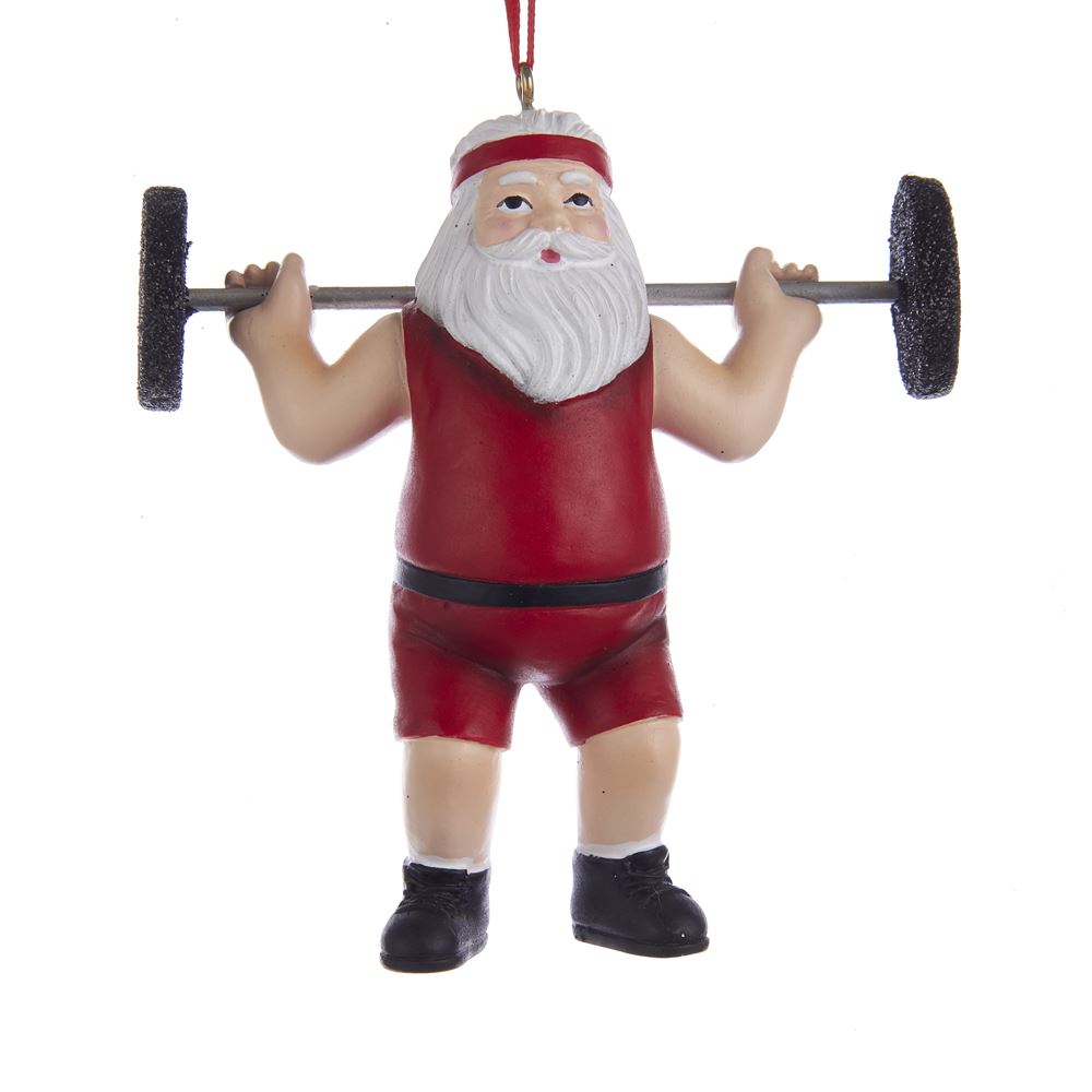 Kurt s adler Weightlifter Santa 4.125 Inch - 