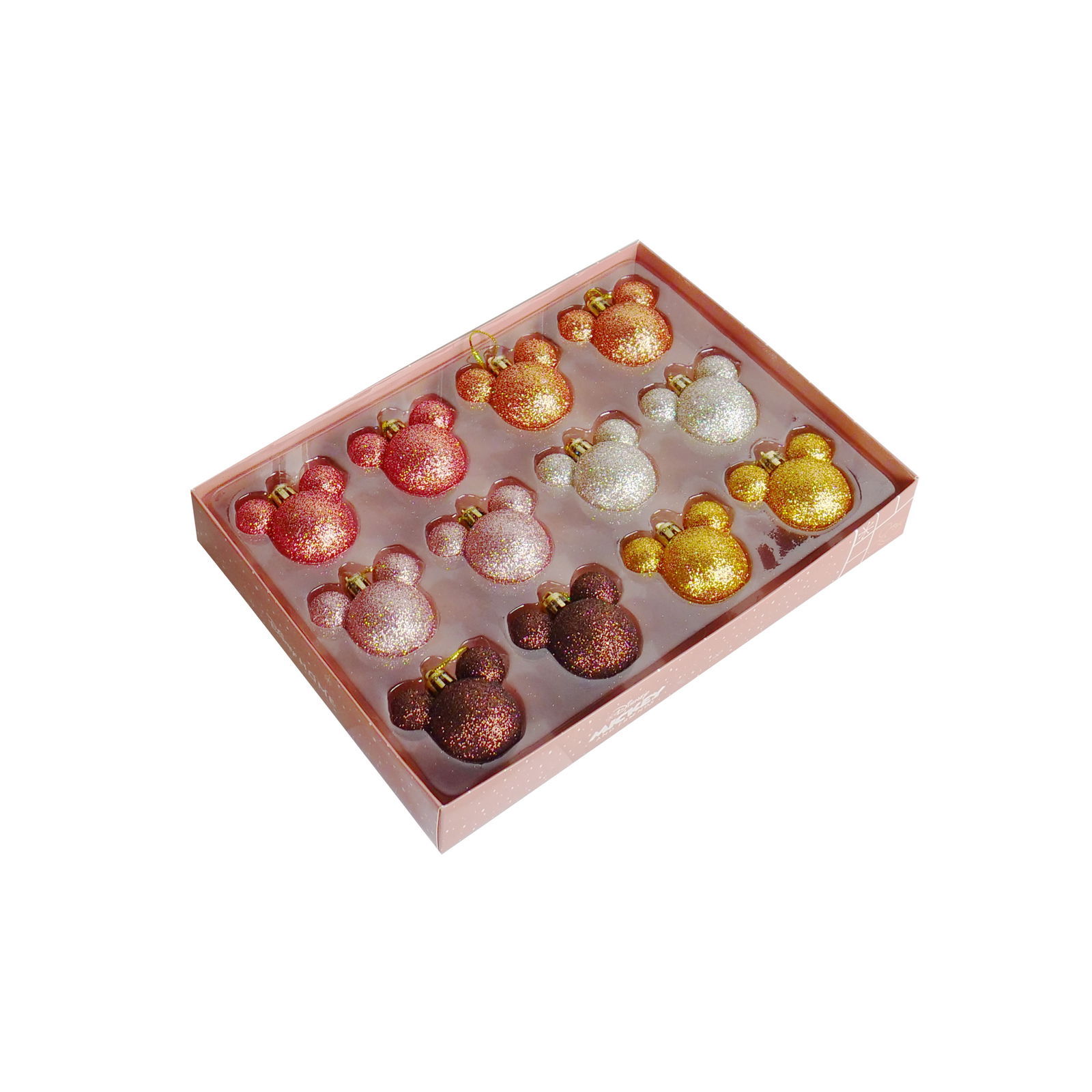Kurt s adler Box kerstbal plastic d5cm i mickey 12st - 