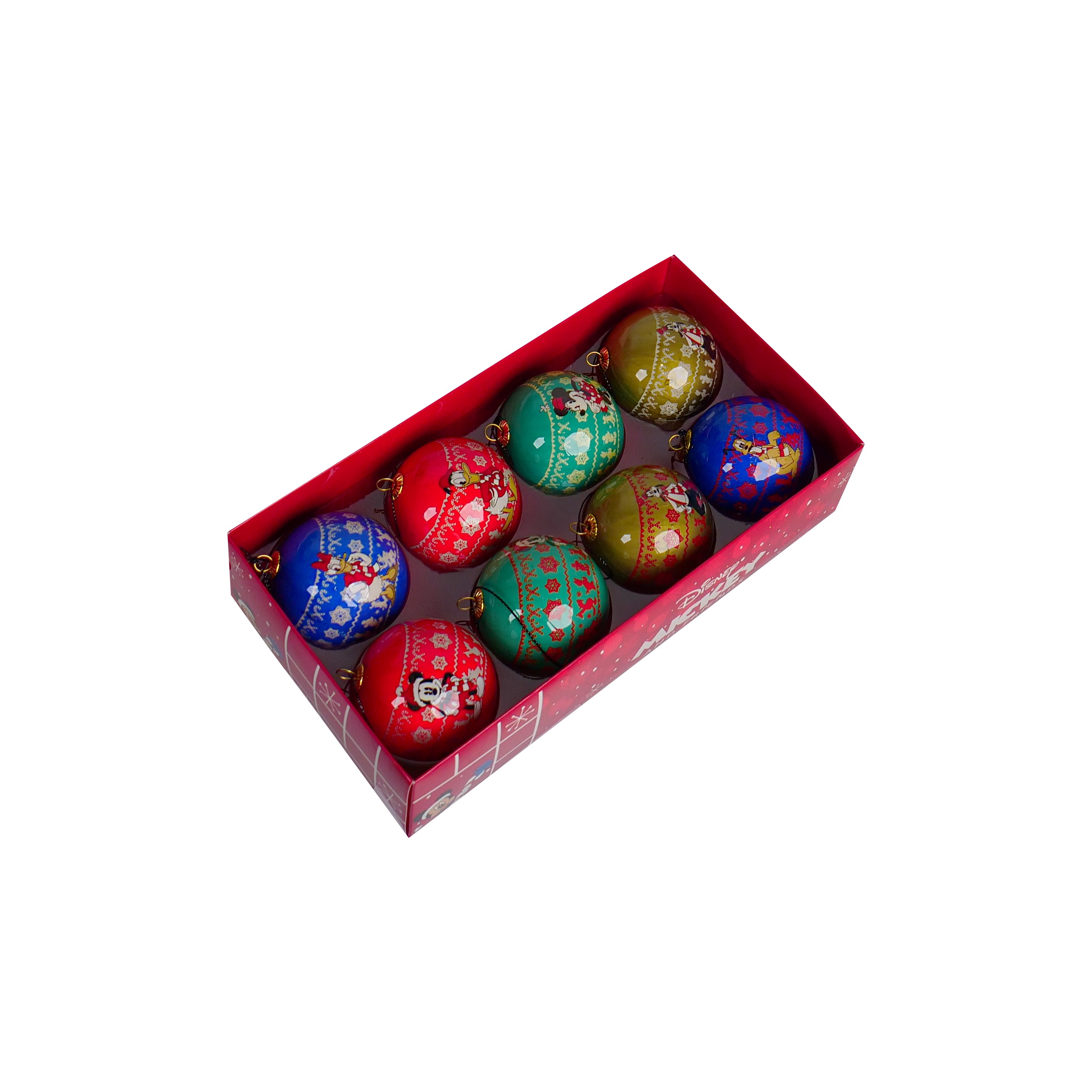 Kurt s adler Box kerstbal plastic d6cm mickey 8st - 