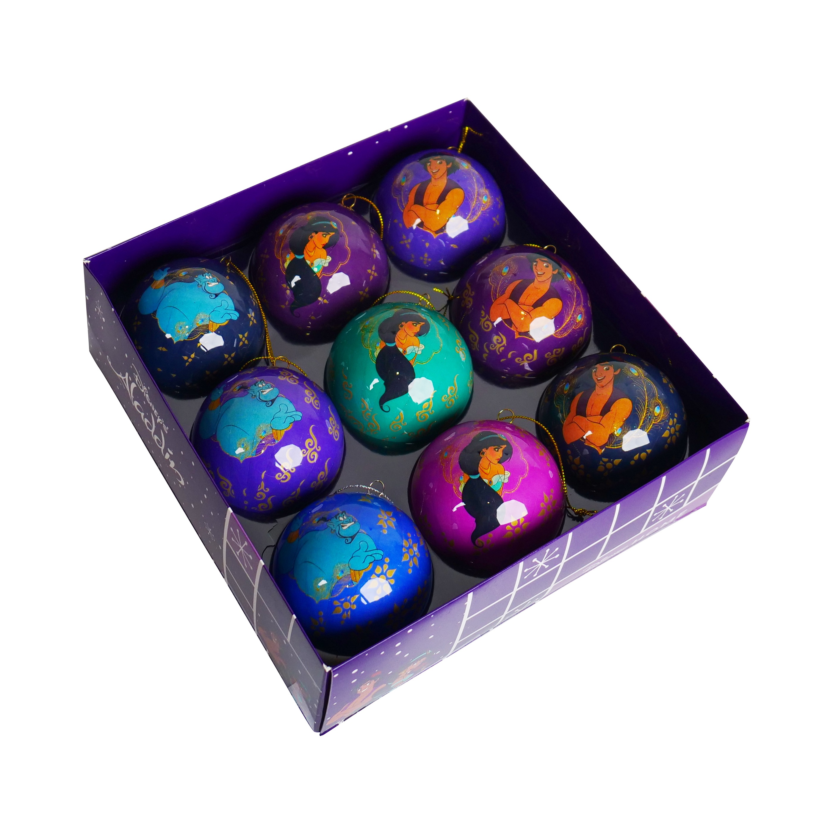 Kurt s adler Box kerstbal plastic 75mm aladdin 9st - 