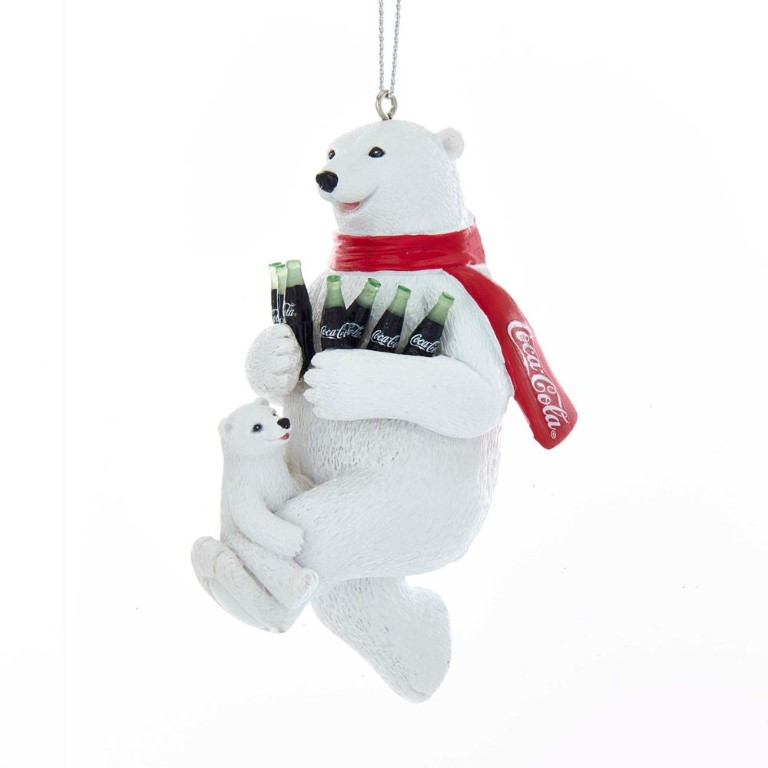 Kurt s adler Orn.pvc coca-cola ijsbeer l10cm - 