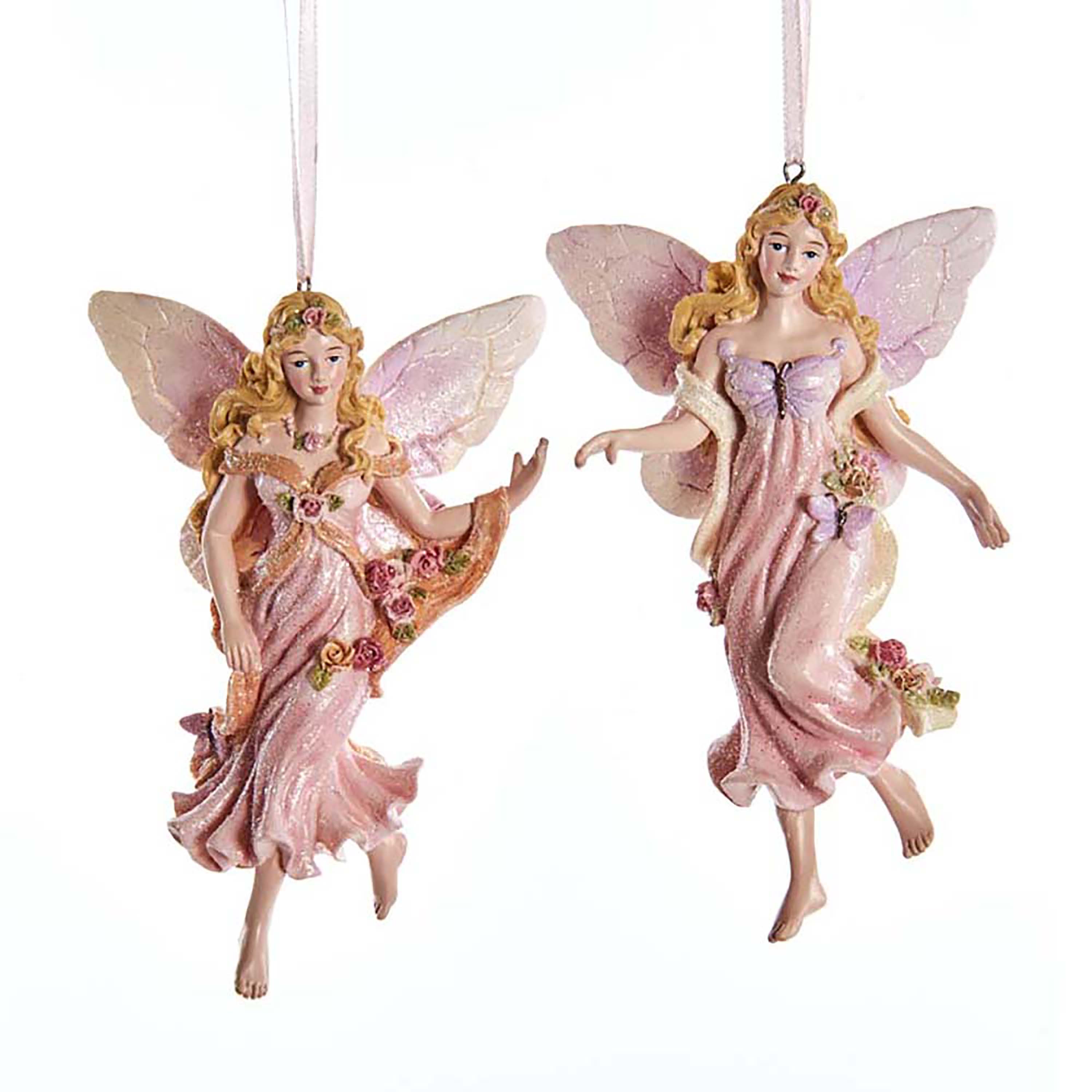 Kurt s adler Ornament plastic bloemen fee l13cm - 