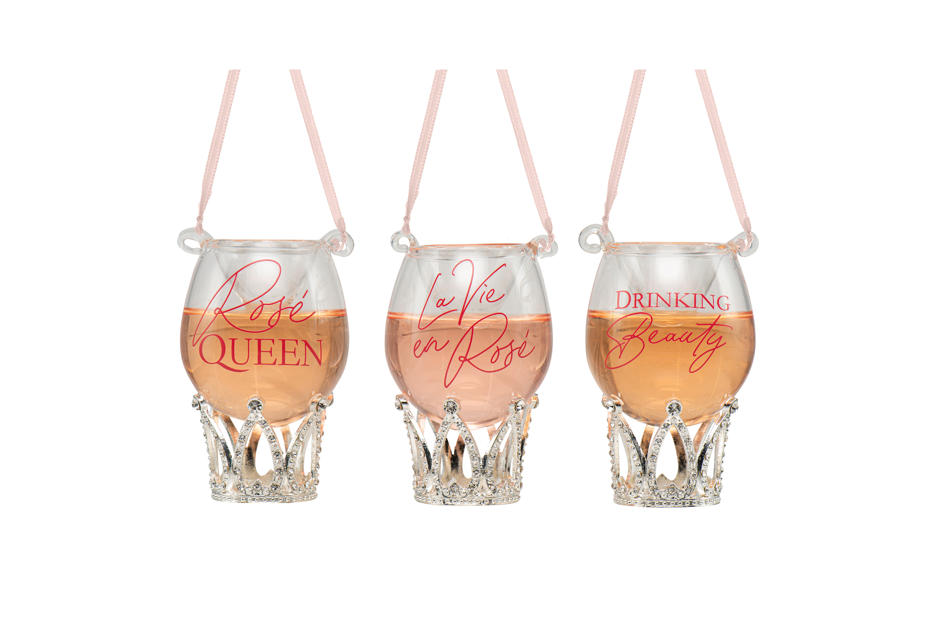 Kurt s adler Ornament glas rose wijn l7.5cm - 