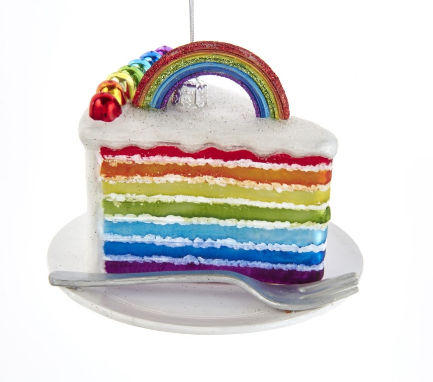 Kurt s adler Orn.glas regenboogtaart l11cm - 