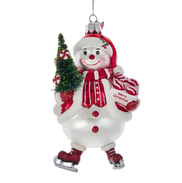 Kurt s adler Orn.glas sneeuwpop l12cm - 