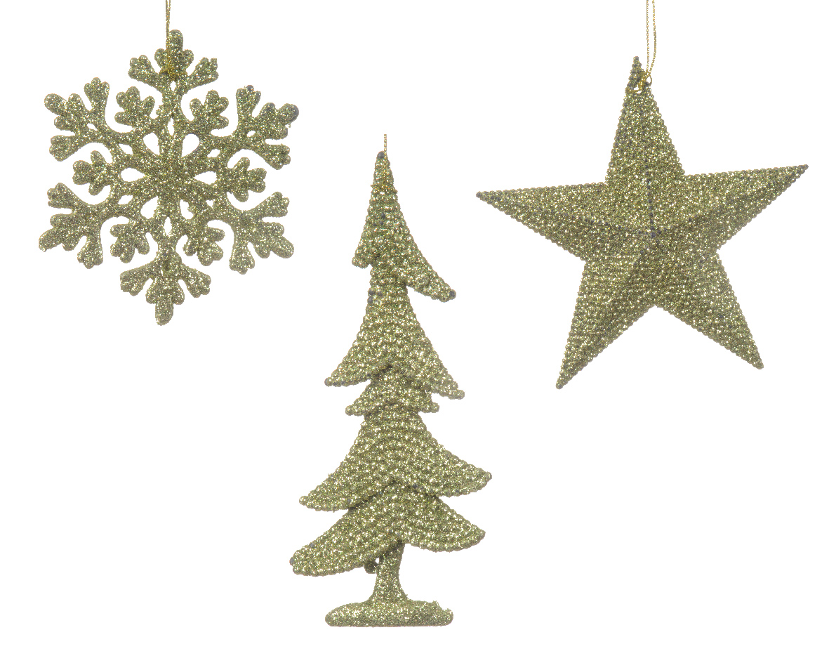 Decoris Hanger plc l0.8b10.5h10.5 cm pstch kerst - 