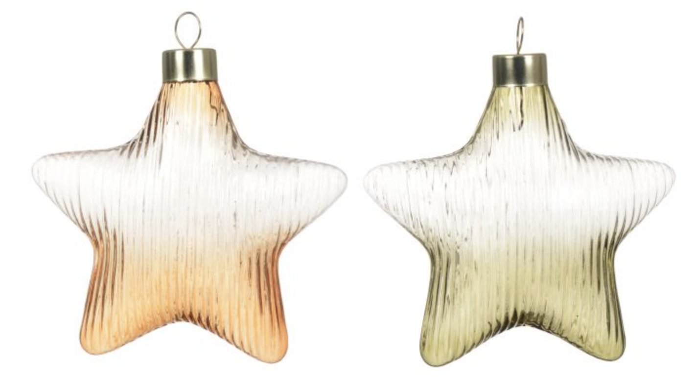 Decoris Ornament glas str l9.6b3.3h11 trn a2 - 