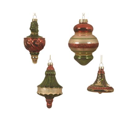 Ksd Orn.glas d7.5h12.5cm k.rood a4 - 