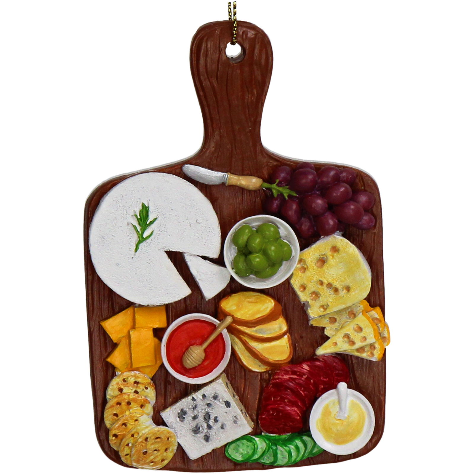 Hd collection Ornament kerstbal Kaasplateau Hars Multi 10.2 cm - 