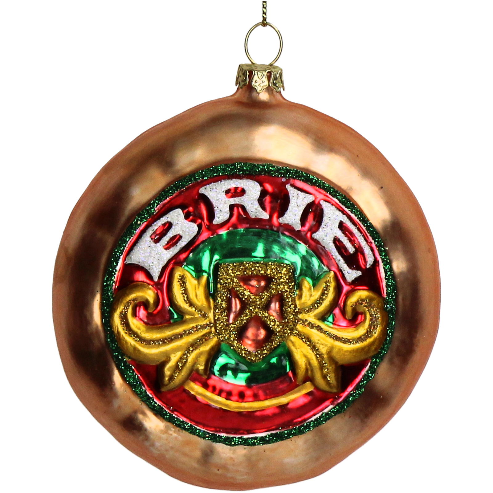 Hd collection Ornament kerstbal Brie Glas Multi 11.4 cm - 