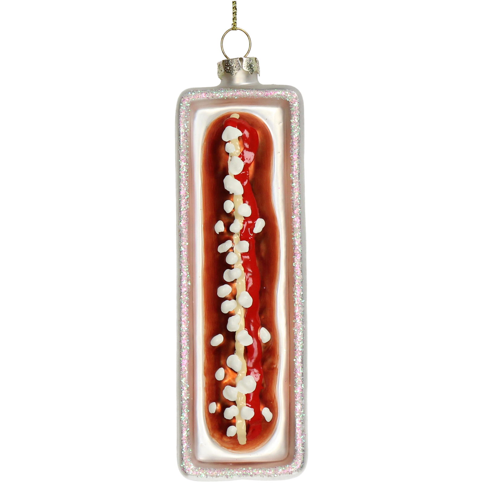 Hd collection Ornament kerstbal Frikandel Glas Multi 12.8 cm - 