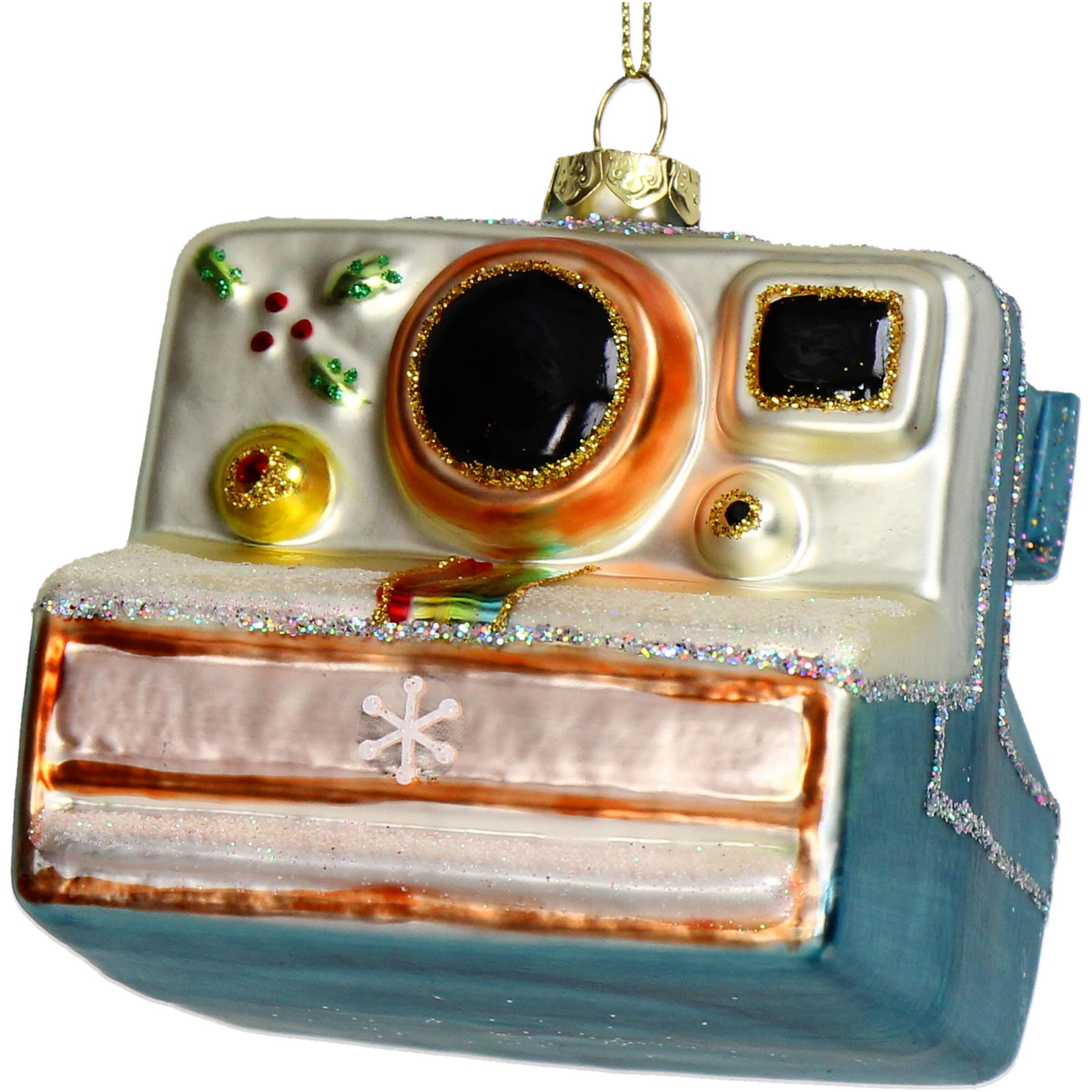 Hd collection Ornament kerstbal Polaroid Camera Glas Multi 8.3 cm - 