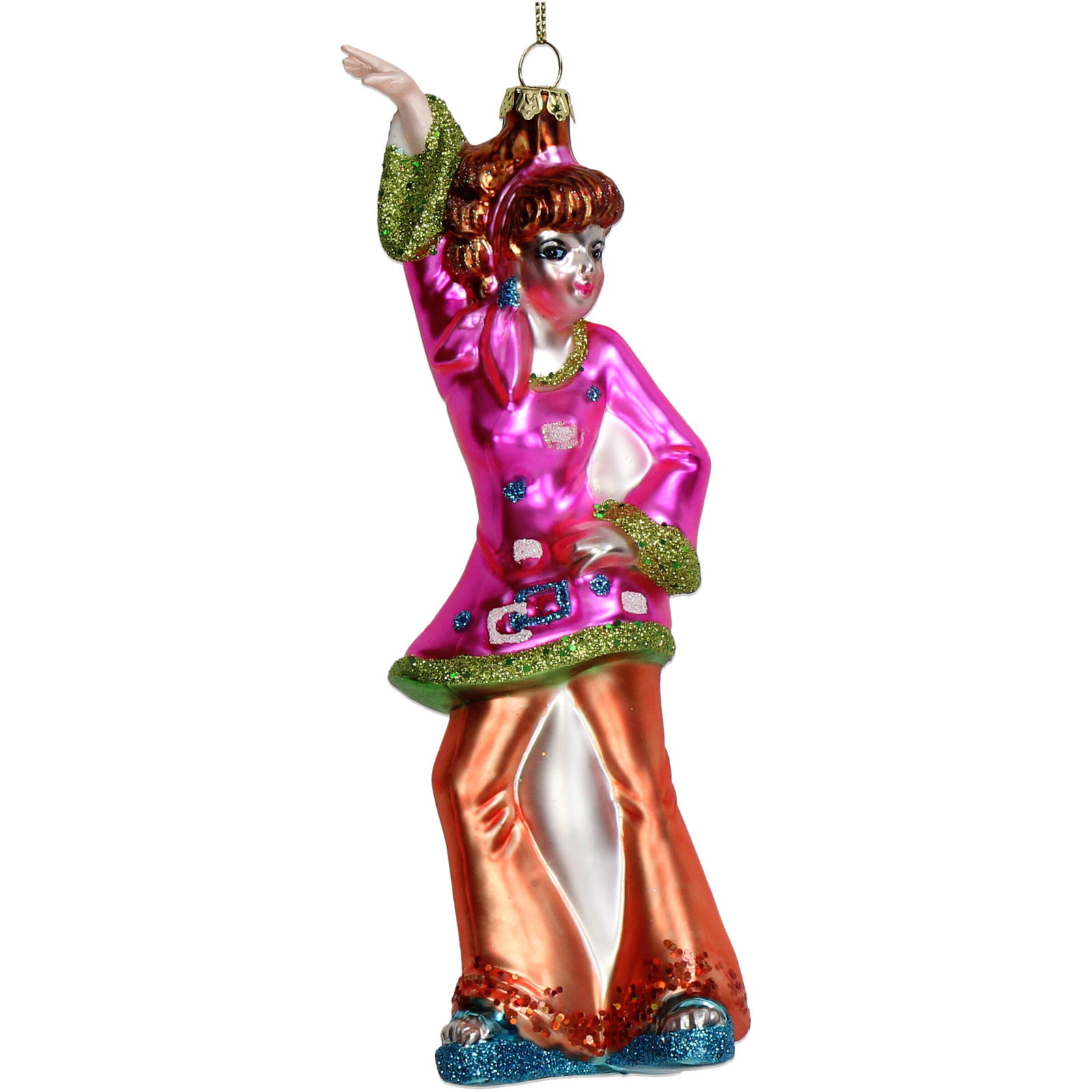 Hd collection Ornament kerstbal Dancing Lady Glass Multi 16.5 cm - 