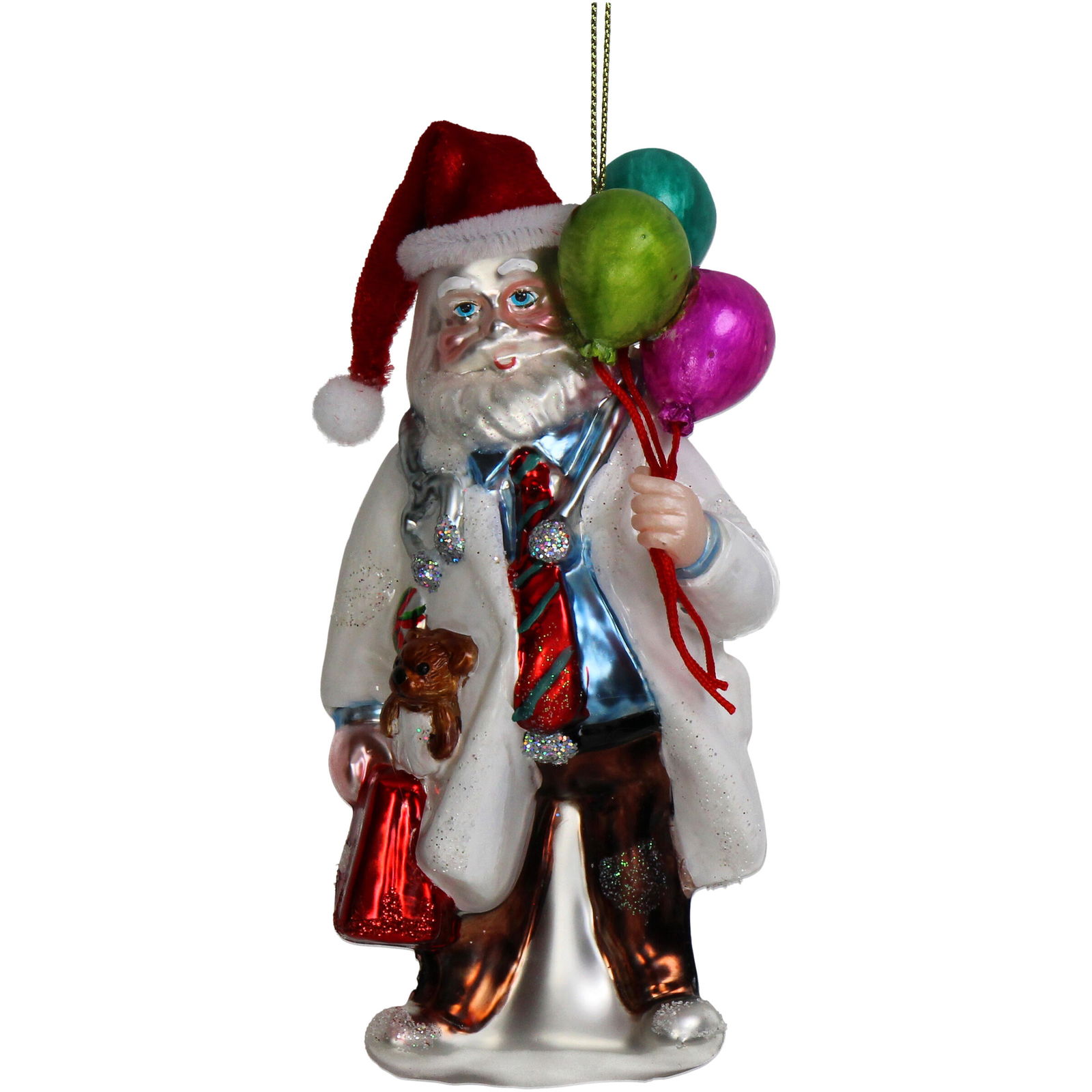 Hd collection Ornament kerstbal Dokter Glas Multi 12.7 cm - 