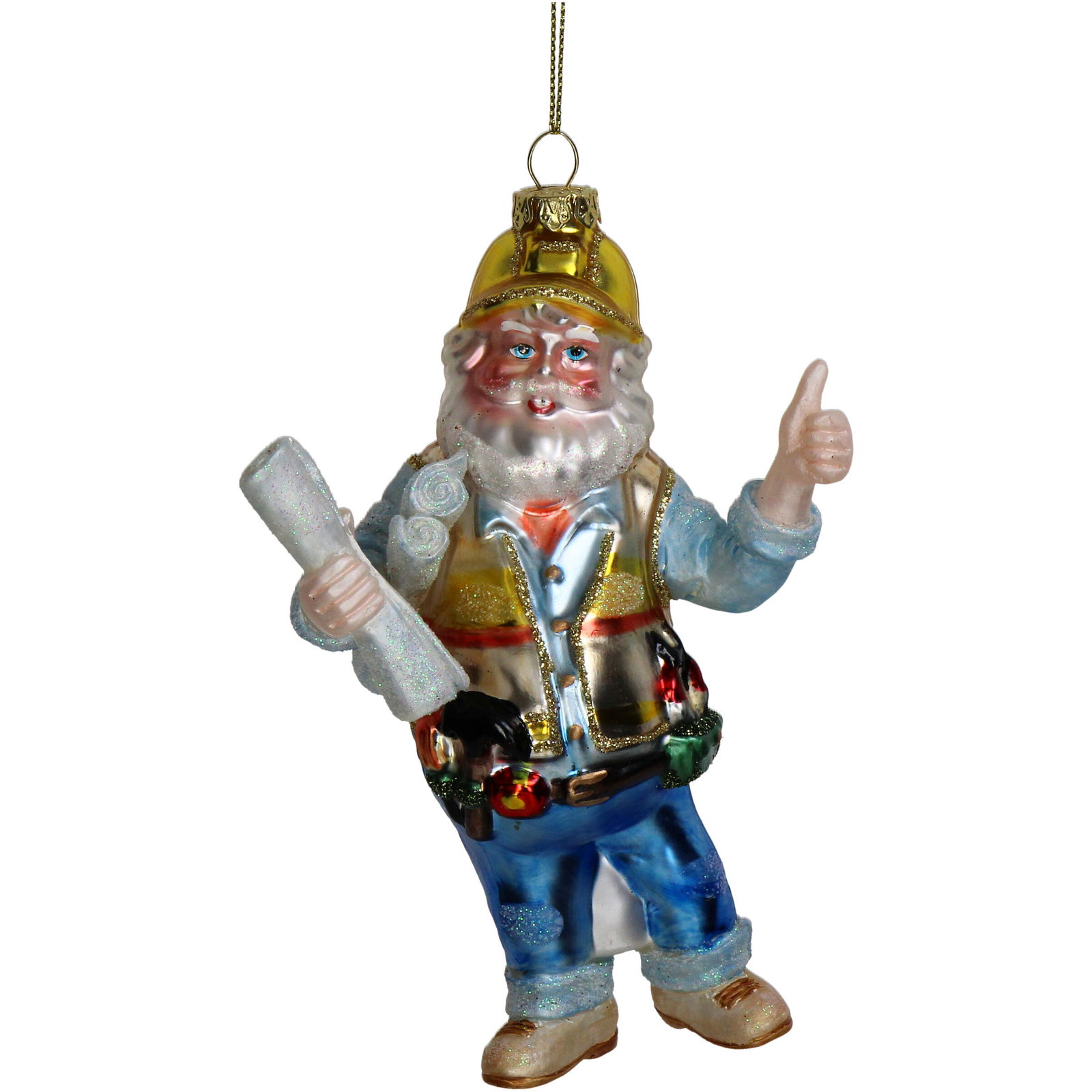 Hd collection Ornament kerstbal Bouwmanager Glas Multi 12.7 cm - 