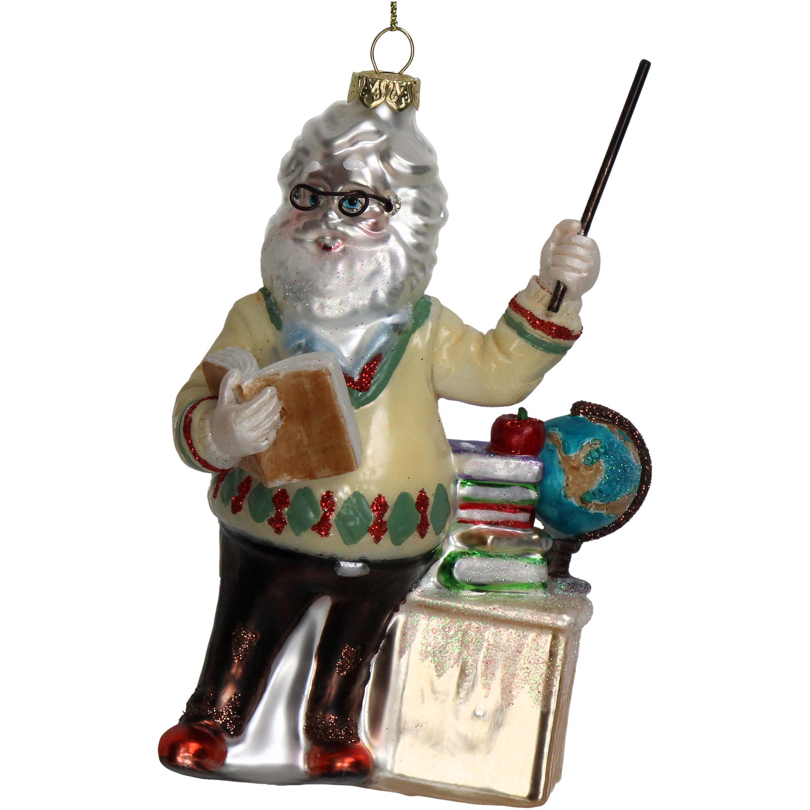 Hd collection Ornament kerstbal Leraar Glas Multi 13.3 cm - 