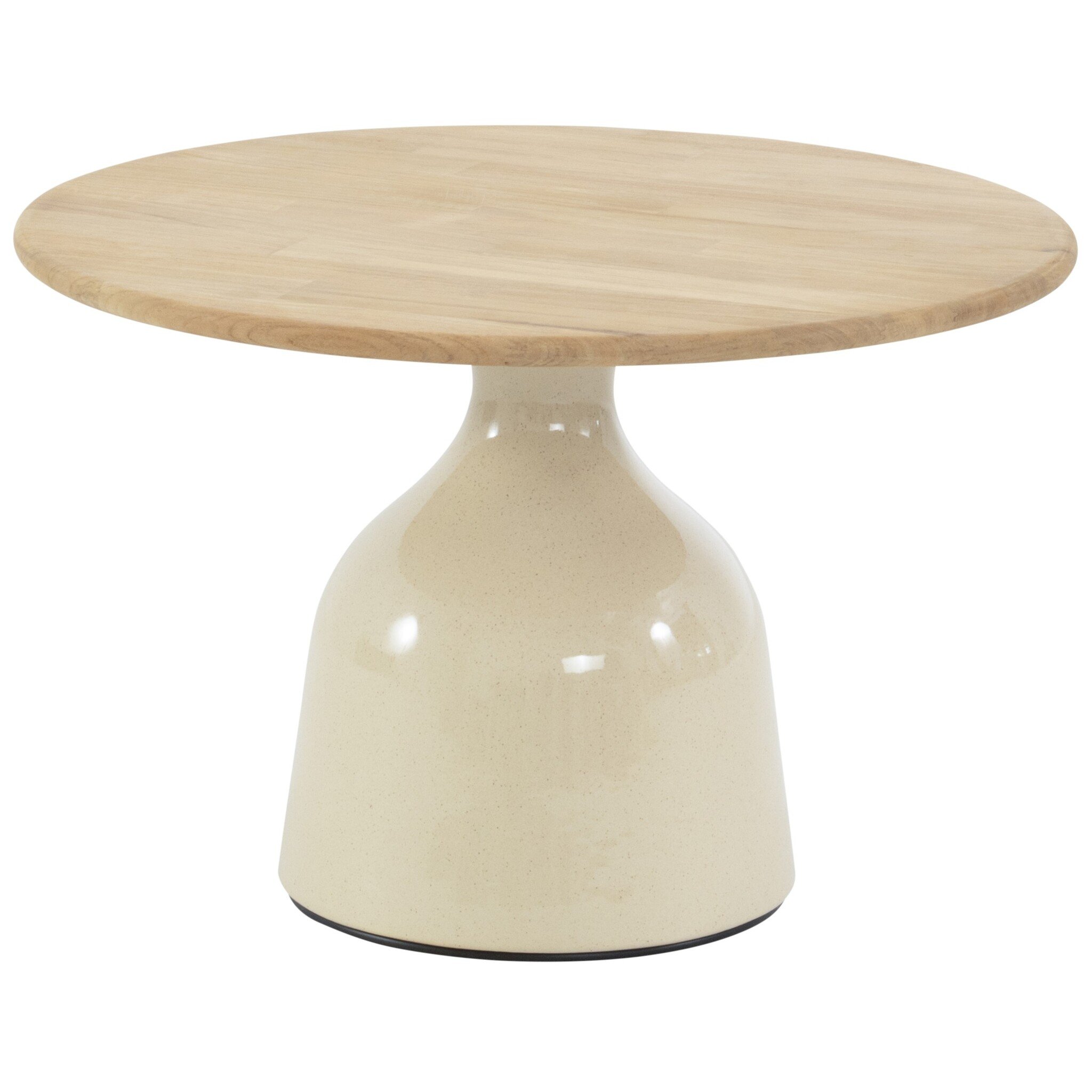 4 Seasons Outdoor June lounge tuintafel hoogglans keramiek creme 60xH40 cm 