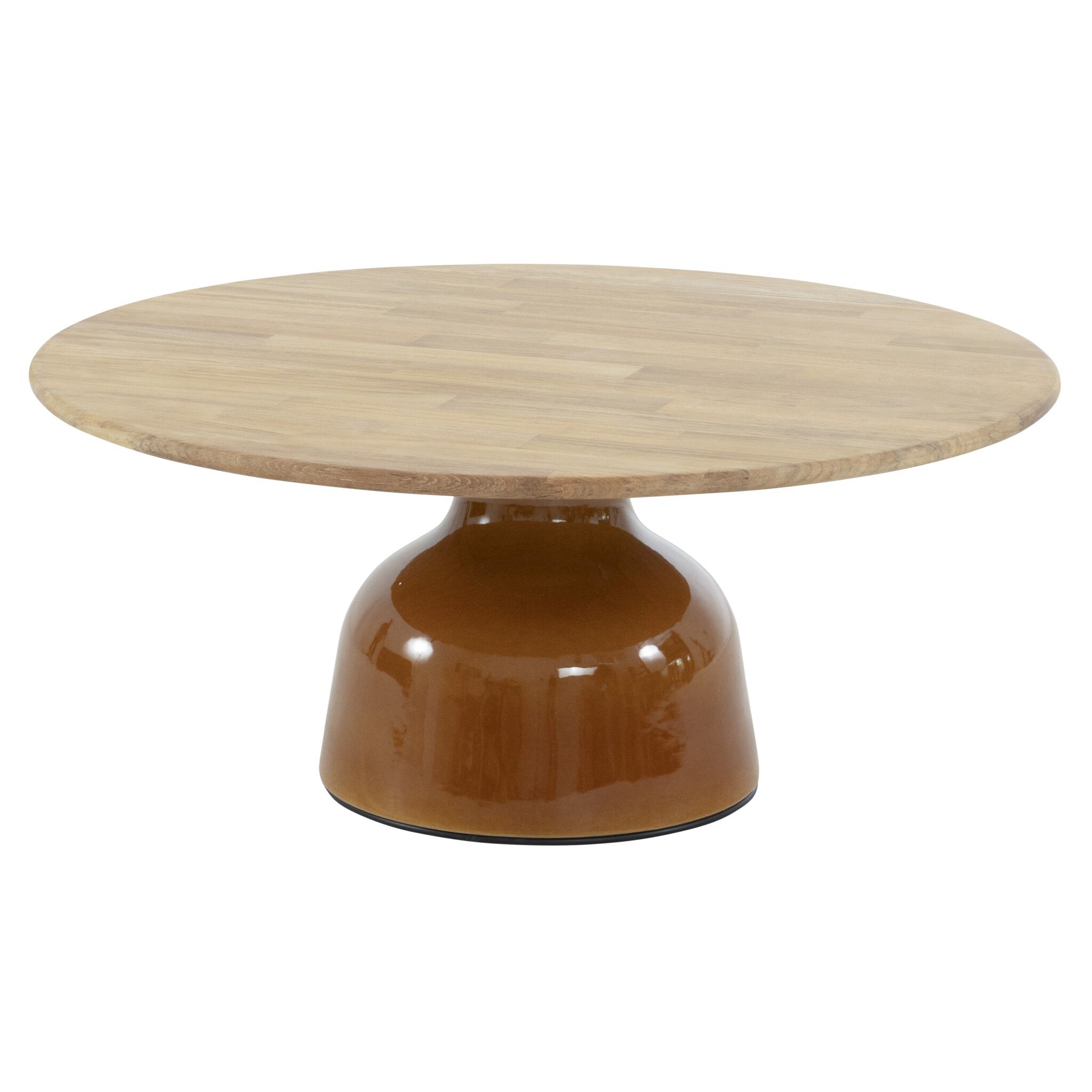 4 Seasons Outdoor June lounge tuintafel hoogglans keramiek caramel 80xH35 cm 