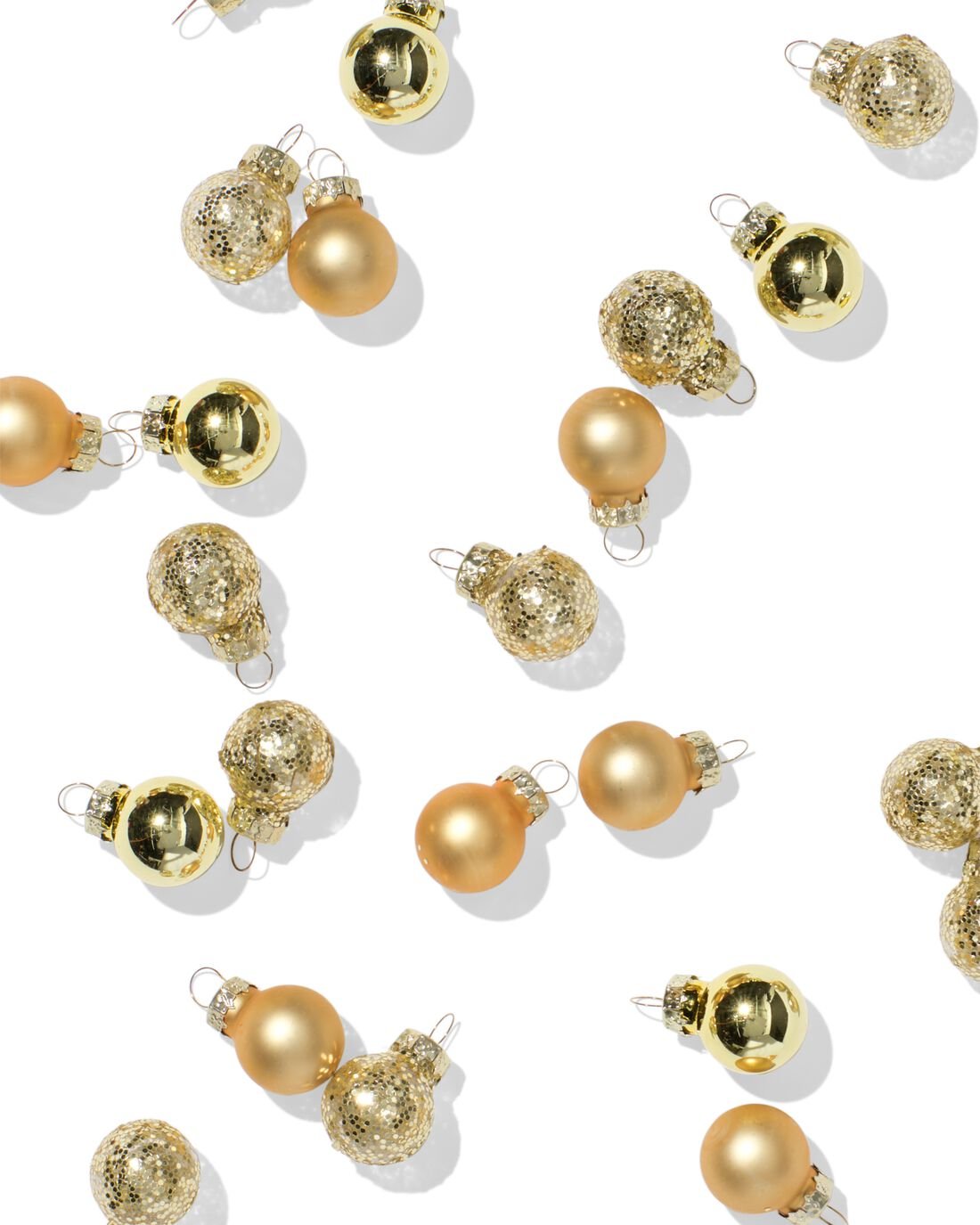 HEMA Kerstballen Set 3.2cm Glas Mini Goud - 36 Stuks (goud)