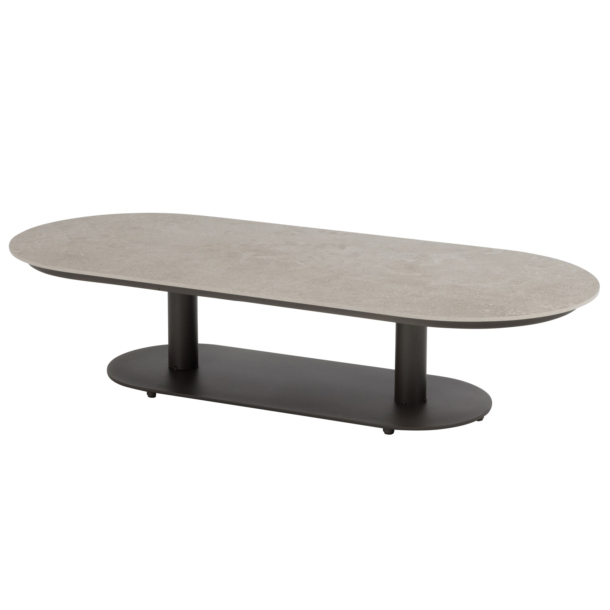 4 Seasons Outdoor Boaz lounge tuintafel ovaal 150x65xH35 cm ceramic terre 