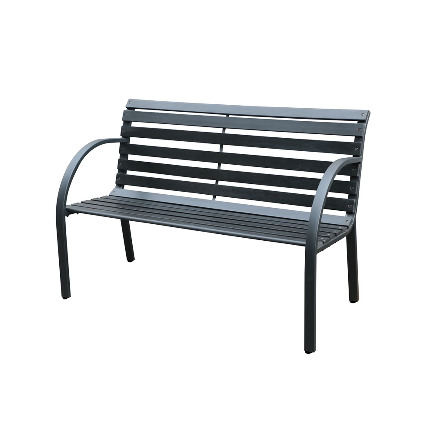 Central Park Tuinbank City Staal/fsc Eucalyptushout Zwart 122x81,5cm