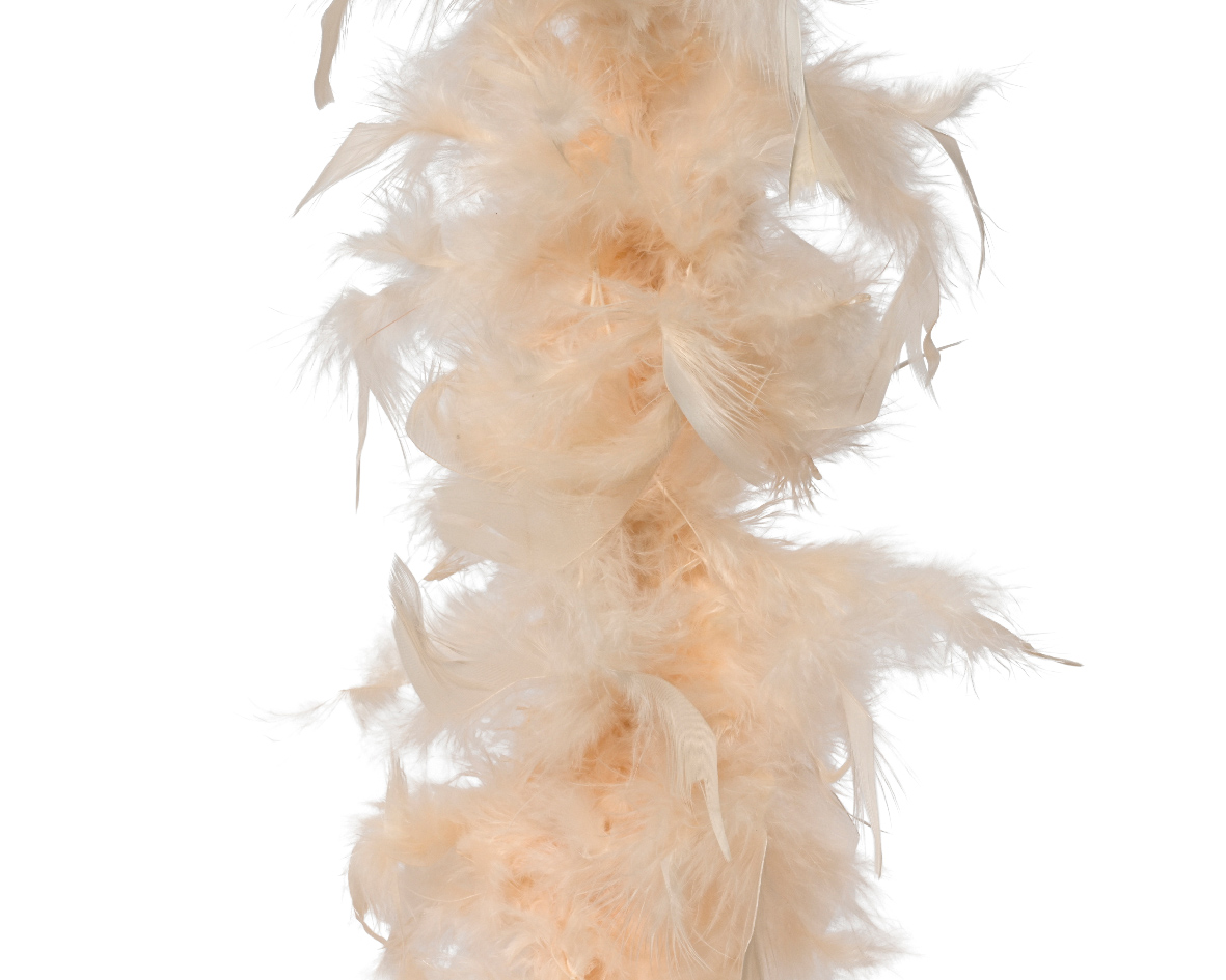 Decoris Boa veer d15l15b15h150 cm poederroze kerst - 