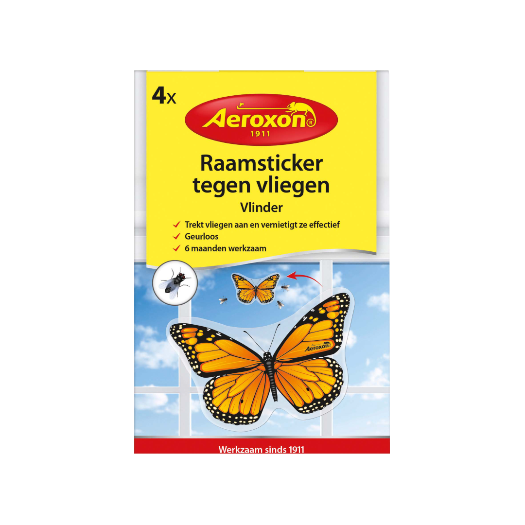 Bsi Aer Raamsticker Tegen Vliegen (Vlinder) 4 St. - 