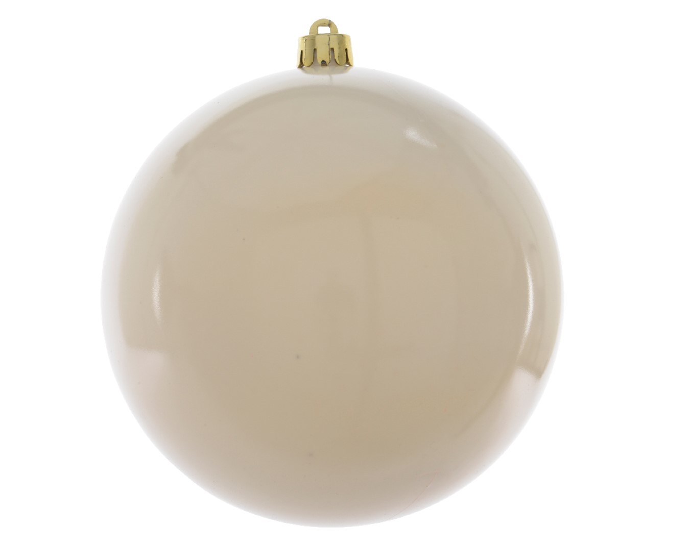 Ksd 3 stuks! Kerstbal plastic emaille 140mm wolwit - 