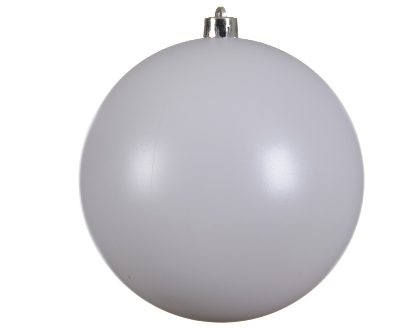 Ksd 5 stuks! Kerstbal plastic mat 140mm winterwit - 