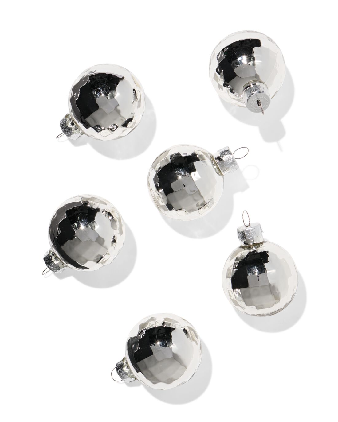 HEMA Kerstballen set disco - 6 stuks (zilver)