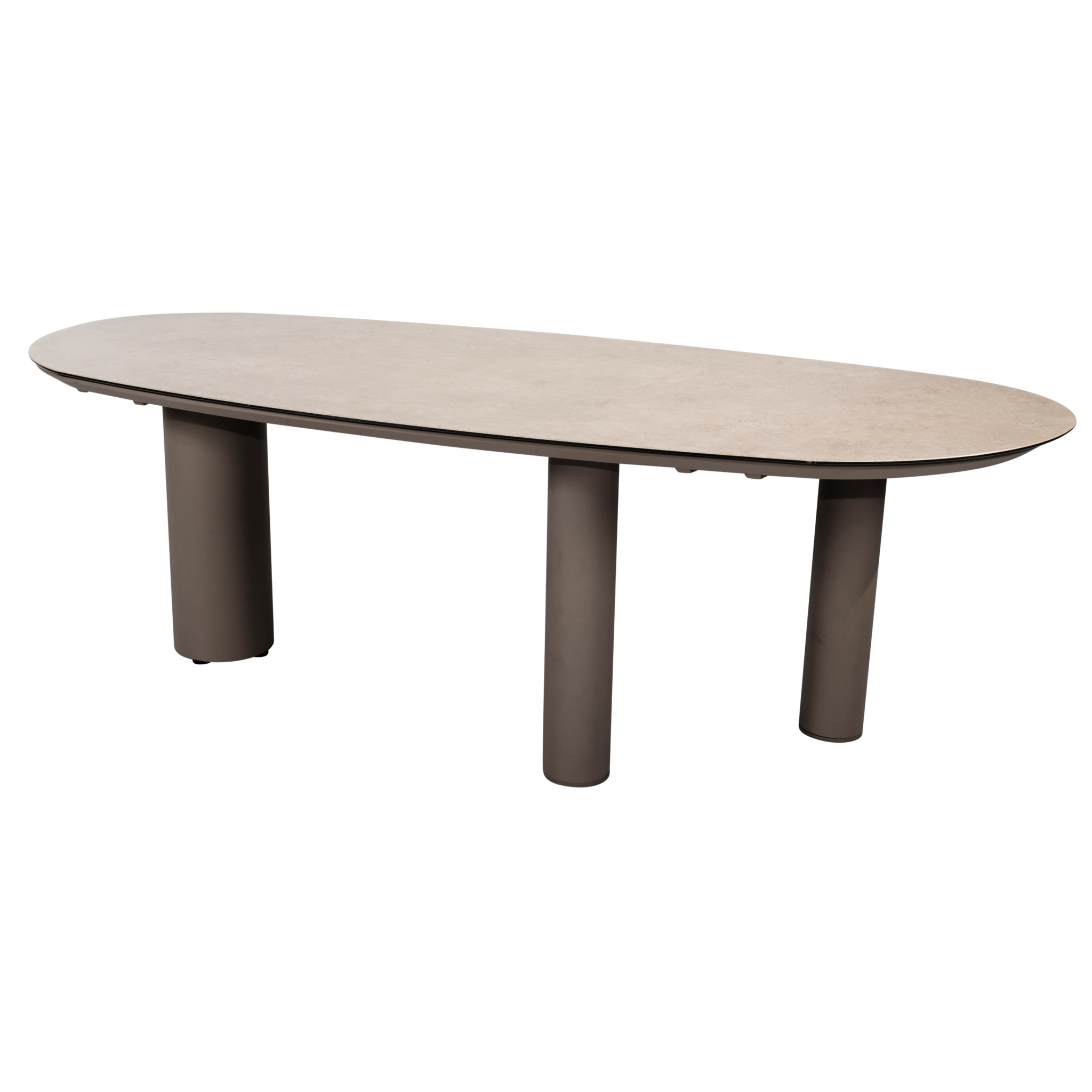 Taste 4SO Denia dining tuintafel 240x105xH75 cm met 3 poten printed ceramic terre 