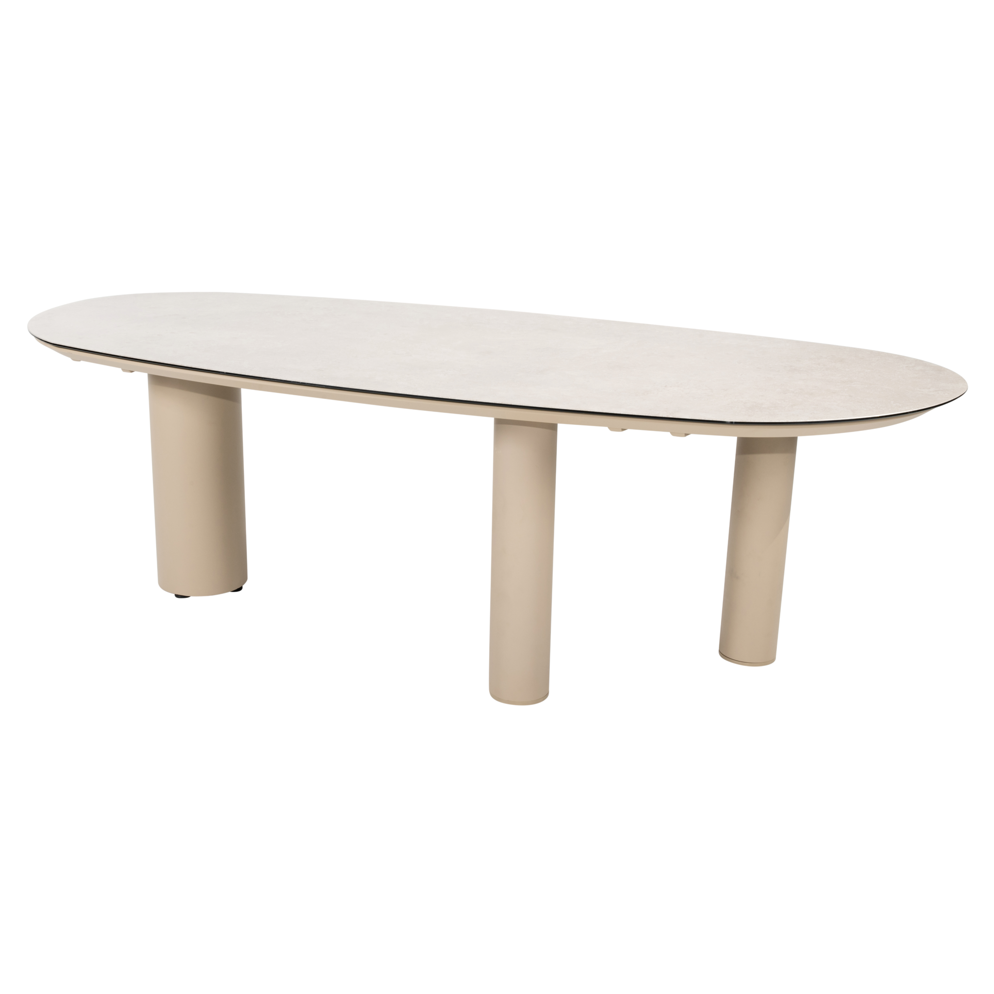 Taste 4SO Denia dining tuintafel 240x105xH75 cm met 3 poten printed ceramic latte 