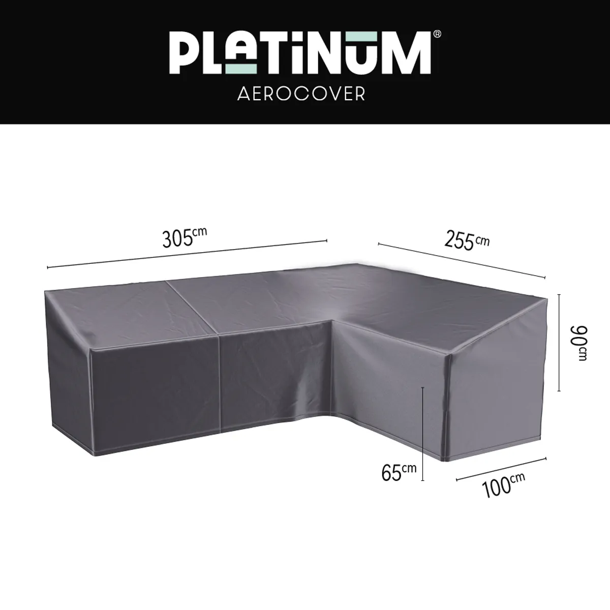 Aerocover Loungesethoes 305x255x100xH65-90 rechts - 