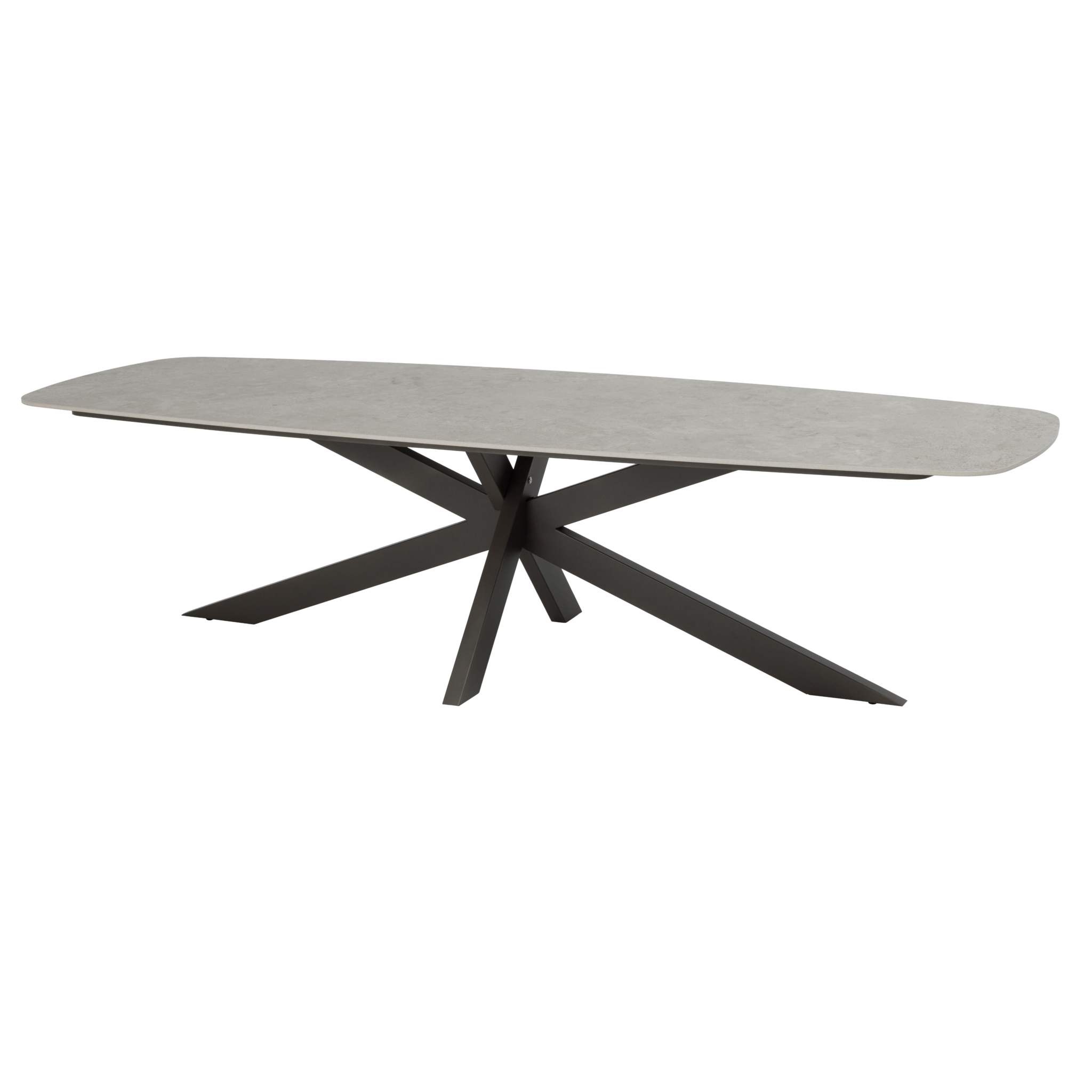 Taste 4SO Prado dining tuintafel 300x110xH75 cm terre met keramisch deens ovaal blad 