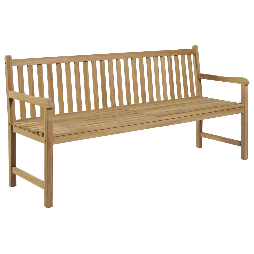 vidaXL Tuinbank met antracietkleurig kussen 175 cm massief teakhout