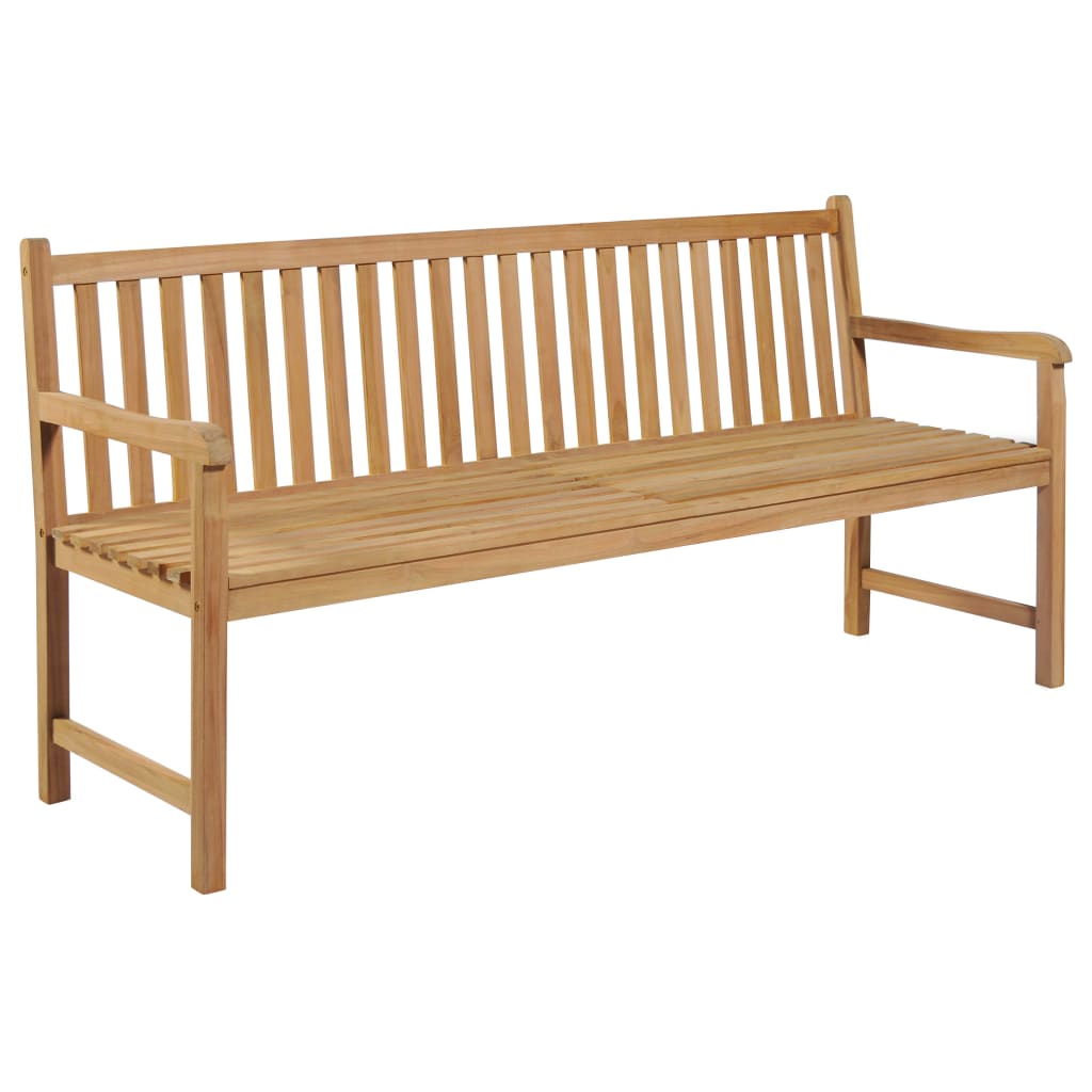 vidaXL Tuinbank met antracietkleurig kussen 175 cm massief teakhout