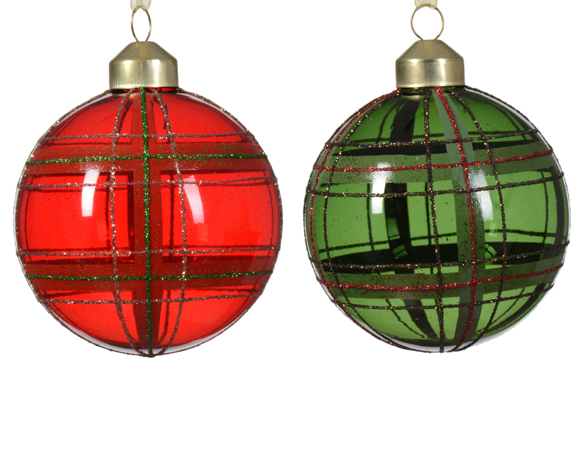 Decoris Kerstbal glas d8 cm a2 LXXXI kerst - 