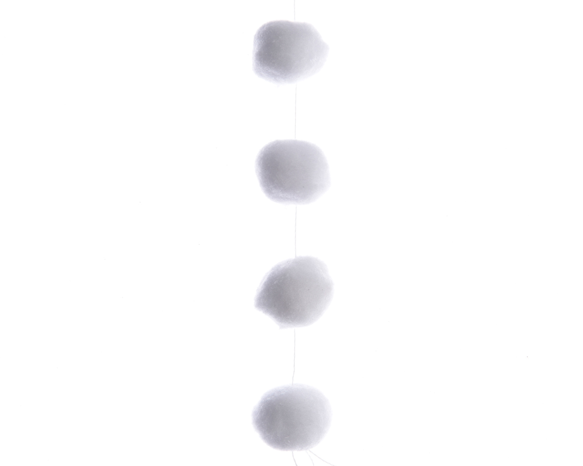 Decoris Guirlande pes sneeuwbal d4h180 cm wt - 