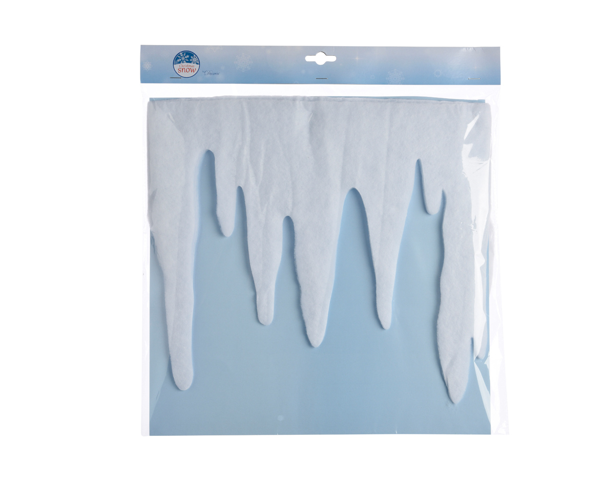 Decoris Pegelrand polyester l200 cm wit - 