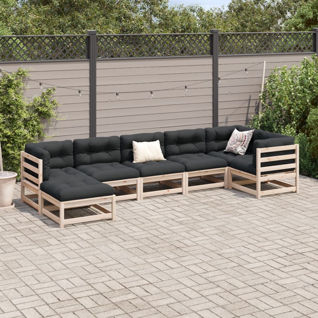 vidaXL 7-delige Loungeset massief grenenhout